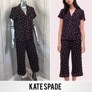 KATE SPADE Cozy Cute Watermelon Crop Pajama Set